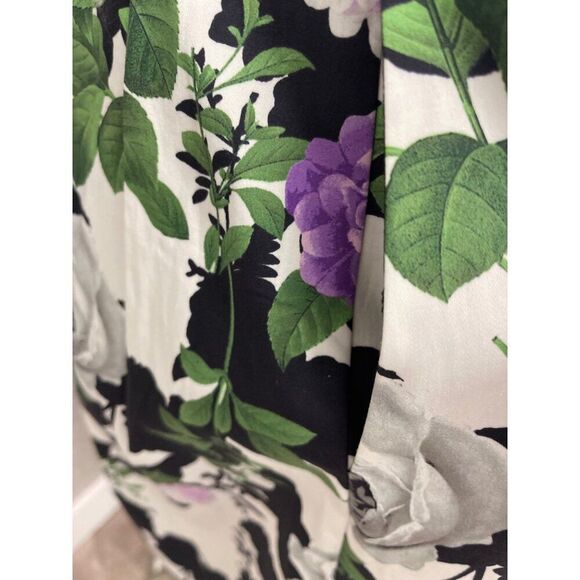 Talbots Oprah Collection Women Sleeveless Floral Print Pleat Fit Flare Dress 6P - Picture 6 of 10